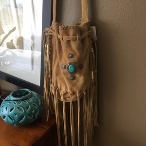 Free People Suede Fringe Purse